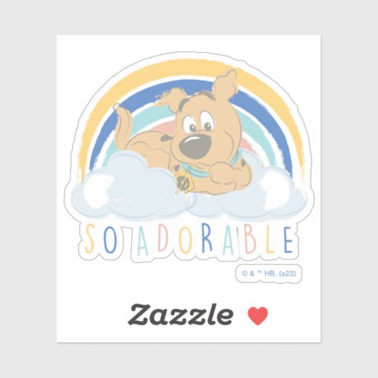 Sticker Chiot Scooby-Doo "tellement adorable" (Feuille)