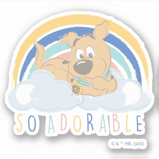 Sticker Chiot Scooby-Doo "tellement adorable" (Devant)