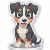 Sticker Chiote Manchester Terrier Kawaii – Pose Endormie (Devant)