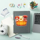 Sticker Chiots de caricature (Couverture iPad)