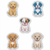 Sticker Chiots mignons (Devant)