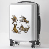 Sticker Chiots peints en Afrique (Sur valise)
