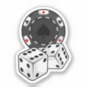 Sticker Chip & Dice pour Poker (Recto)