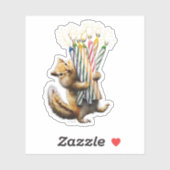 Sticker Chipmunk Birthday Candles (Feuille)