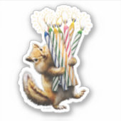 Sticker Chipmunk Birthday Candles (Devant)
