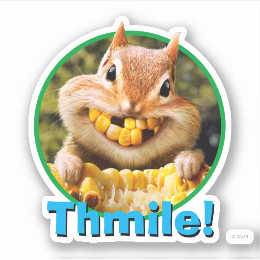 Sticker Chipmunk Mating Corn (Devant)