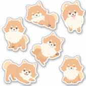 Sticker Chipons Poméraniens mignons (Devant)