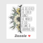 Sticker Chiropratique, Chiropraticien, Étudiant Ch (Feuille)