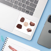 Sticker Chocolat (Ordinateur portable avec iPhone)