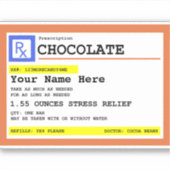 Sticker Chocolat d'ordonnance personnalisé (Devant)