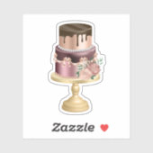 Sticker Chocolat Drives et Rose Gold Luxury Cake (Feuille)