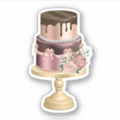 Sticker Chocolat Drives et Rose Gold Luxury Cake (Devant)