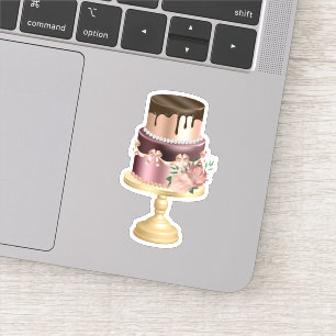 Sticker Chocolat Drives et Rose Gold Luxury Cake