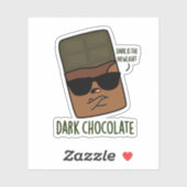 Sticker Chocolat foncé drôle de bonbon de jeu (Feuille)