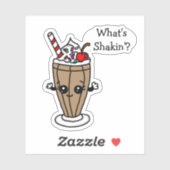Sticker Chocolat Milkshake What's Shakin" (Feuille)