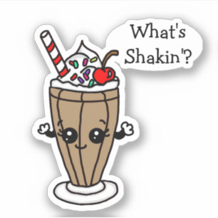 Sticker Chocolat Milkshake What's Shakin"