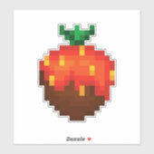 Sticker Chocolat recouvert de fraise pixel (Feuille)