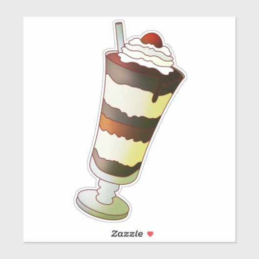 Sticker Chocolat Sundae (Feuille)