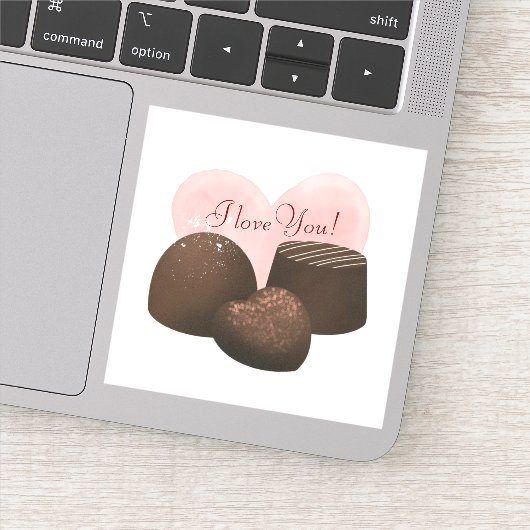Sticker Chocolats cardiaques personnalisés (Détail)
