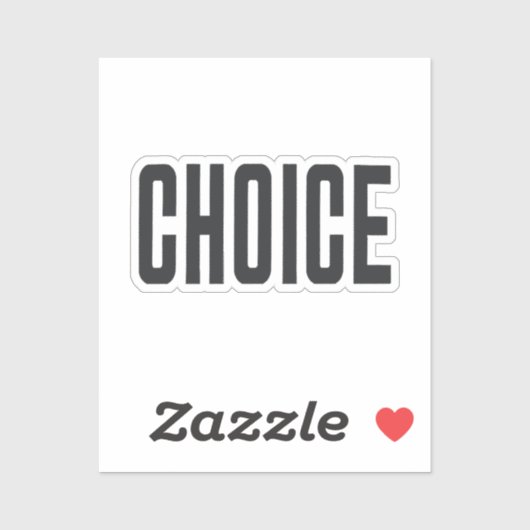 Sticker CHOICE 80s Style Body Déclaration politique (Feuille)