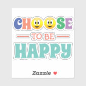 Sticker Choisir d'être heureux (Feuille)