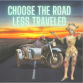 Sticker Choisir la route moins Voyagé Art modifié Vinyl (Devant)