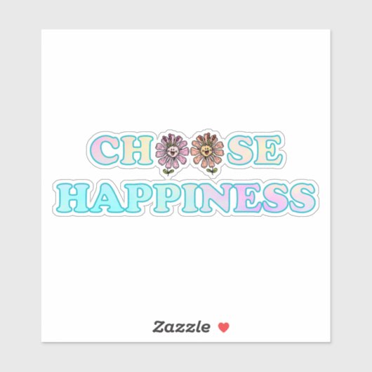 Sticker Choisir le bonheur (Feuille)