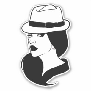 Sticker Chola Mexicaine gangster Girls Womans Face Art