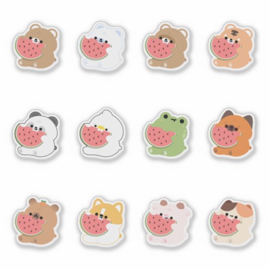 Sticker Chonky Animaux Watermelon (Devant)