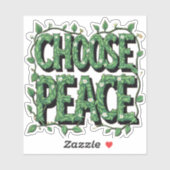 Sticker "Choose Peace" T-Shirt – Simple & Powerful Message (Feuille)