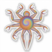 Sticker Chose de crabe plongeant en spirale (Devant)