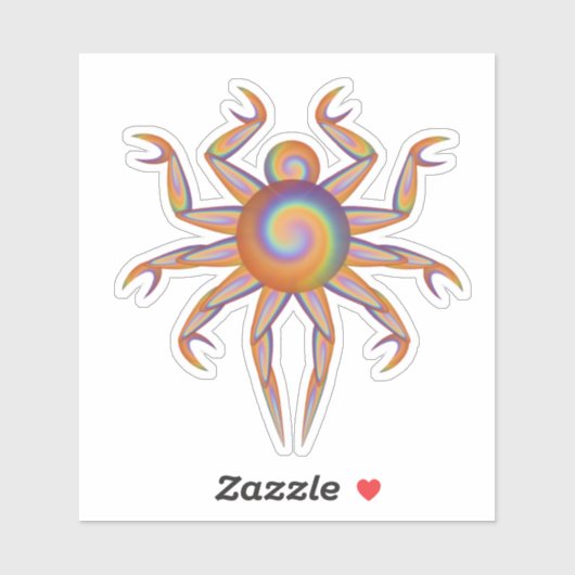 Sticker Chose de crabe plongeant en spirale (Feuille)