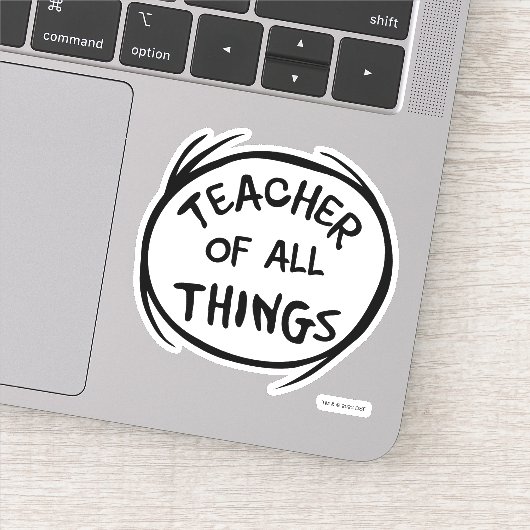Sticker Chose Une Chose Deux - Enseignant de toutes choses (Détail)