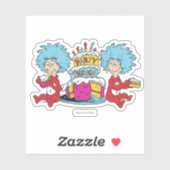 Sticker Chose Une Chose Deux Fête Choses (Feuille)