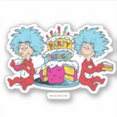 Sticker Chose Une Chose Deux Fête Choses (Devant)