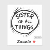 Sticker Chose Une Chose Deux - Soeur de toutes choses (Feuille)