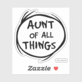 Sticker Chose Une Chose Deux - Tante de toutes choses (Feuille)