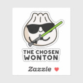 Sticker Chosen Wonton Funny Food Pun (Feuille)