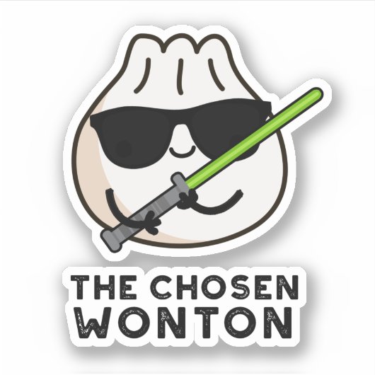 Sticker Chosen Wonton Funny Food Pun (Devant)
