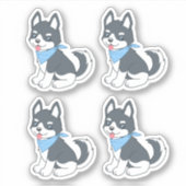 Sticker Chou Husky Chien Chien 4 (Devant)