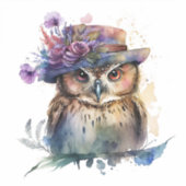 Sticker Chouette aquarelle (Devant)