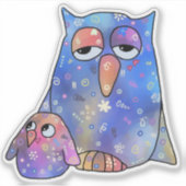Sticker Chouette bleue (Devant)