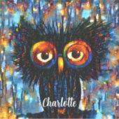 Sticker Chouette brillante et sage (Devant)