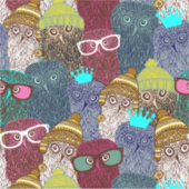 Sticker Chouette dans la couronne (Devant)