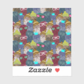 Sticker Chouette dans la couronne (Feuille)