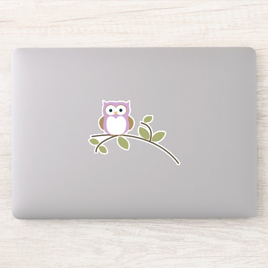 Sticker Chouette de dessin animé adorable (Ordinateur)