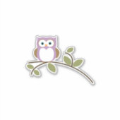 Sticker Chouette de dessin animé adorable (Devant)