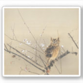 Sticker Chouette de Goun aux premières fleurs de prune (Devant)