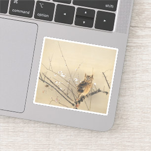 Sticker Chouette de Goun aux premières fleurs de prune