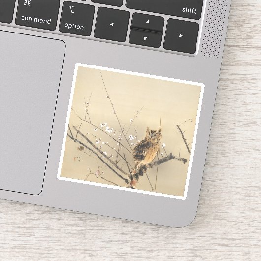 Sticker Chouette de Goun aux premières fleurs de prune (Détail)